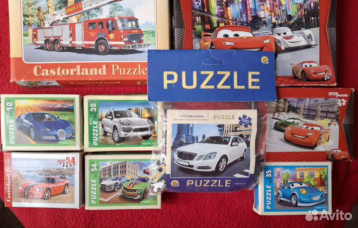 Пазлы пакетом для мальчиков машины