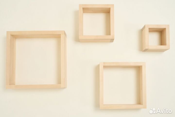 Полки настенные Квадраты Треугольники 4 шт