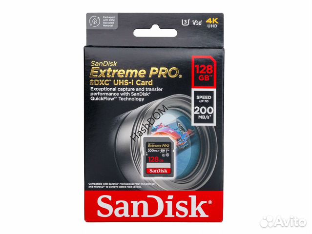 Карта памяти SanDisk Extreme PRO 128GB 200/90