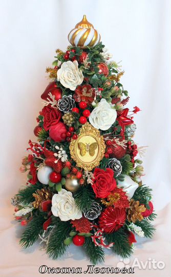 Декоративная ёлочка, новогодняя композиция