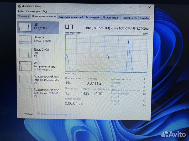 Мощный Dell/i5/8gb/ssd/Radeon