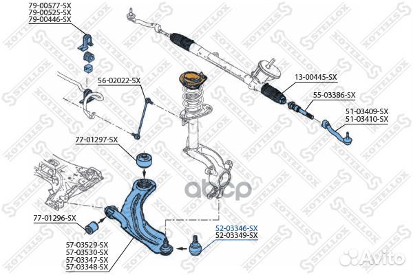 52-03346-SX опора шаровая Renault Megane all 0