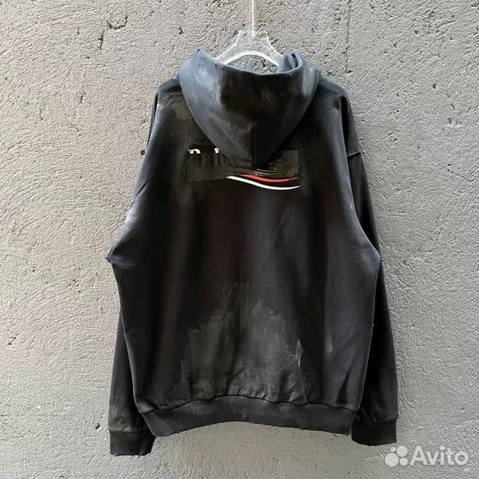 Balenciaga Gaffer Distressed Zip Hoodie Зип Худи