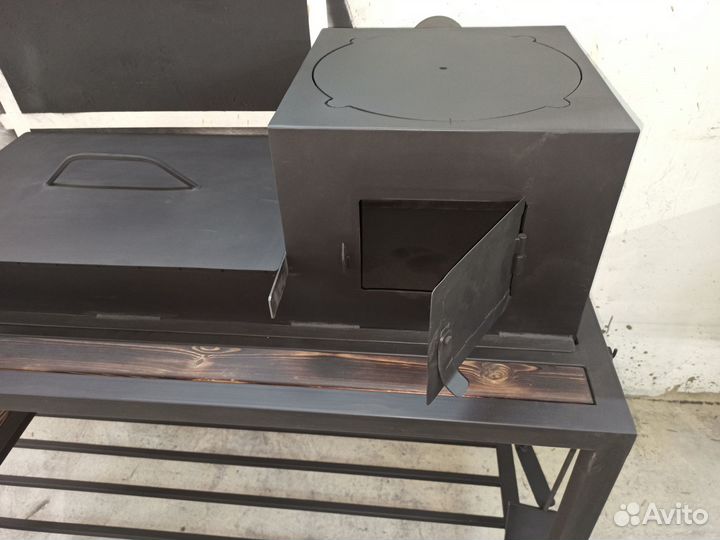 Мангал с печью под казан