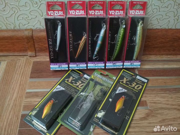 Новые японские воблеры в упаковке, 32шт