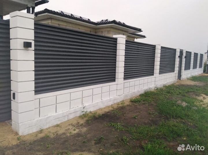 Забор Жалюзи / Забор Ранчо Металлический