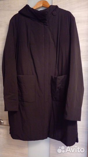 Полупальто женское черное матовое 52 размер