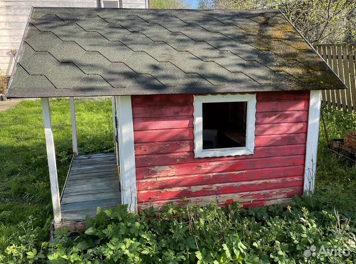 Детский игровой домик уличный деревянный