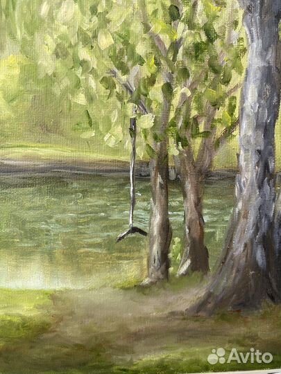 Картина маслом пейзаж этюд 30х40