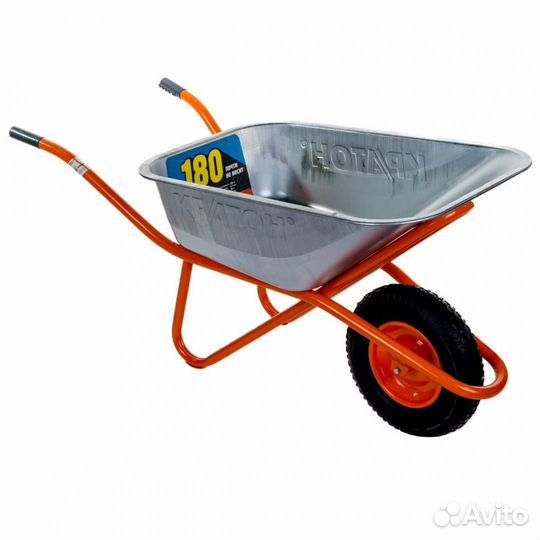 Тачка строительная кратон WB-180H 1-колесная 90 л