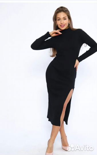 Платье лапша с разрезом