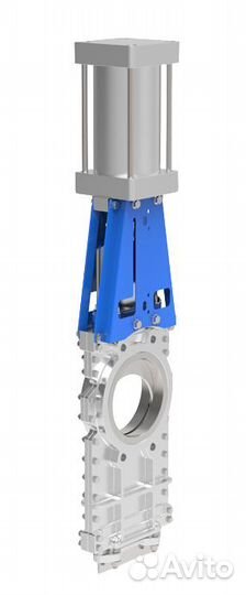 Межфланцевый ножевой затвор с пневматическим приво