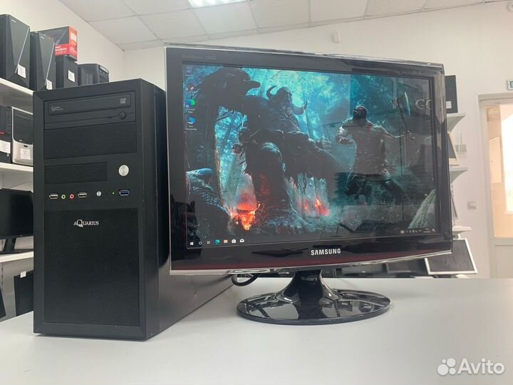 Игровой Xeon E5/ 8Gb/ SSD/ RX 470 4Gb + Монитор