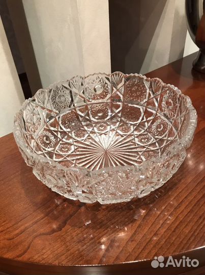 Хрустальная ваза- фруктовница СССР