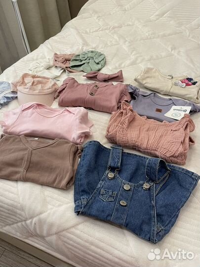 Вещи пакетом zara hm на девочку 74 80
