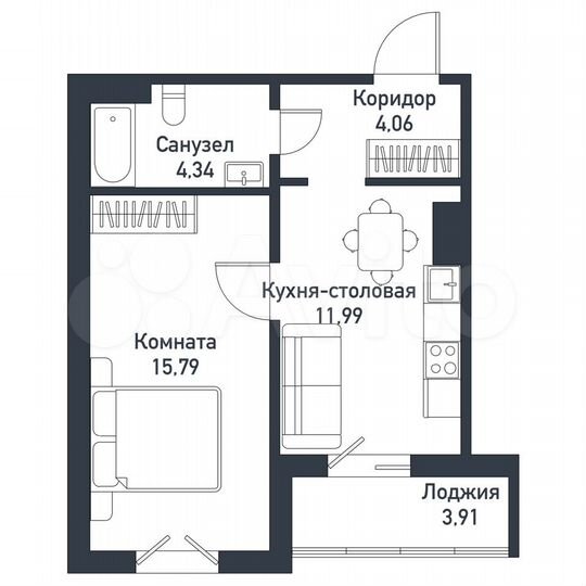 1-к. квартира, 36,1 м², 2/10 эт.