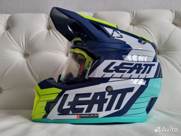 Шлем Leatt Moto 7.5 Helmet Kit Navy Blue + очки