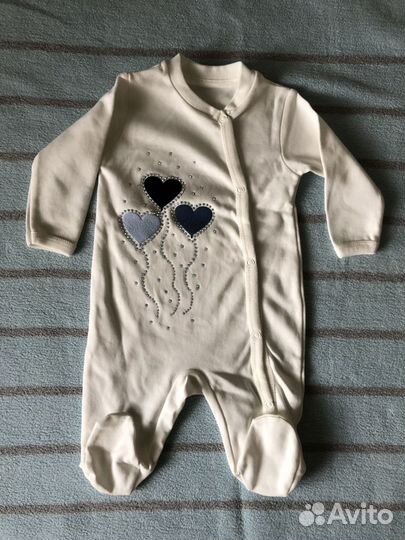 Новый набор для новорождённых (слип, шапочка.)