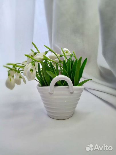 Подснежники из холодного фарфора