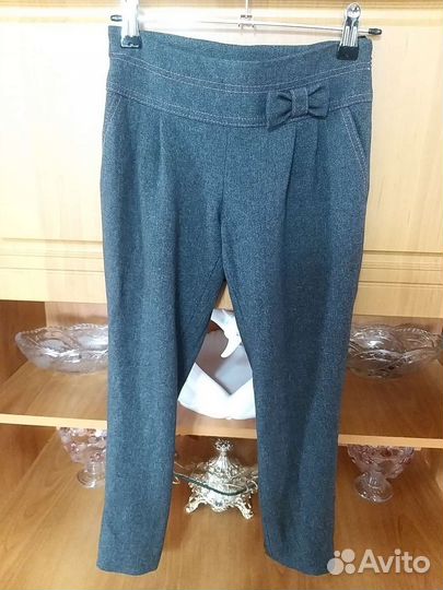 Брюки школьные серые