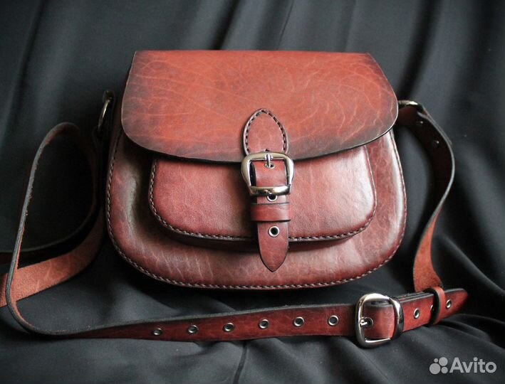 Сумка женская, Коньяк с шоколадом, кросс-боди, крс