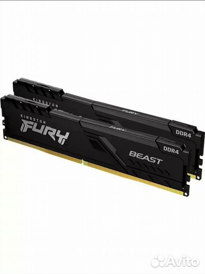 Оперативная память Kingston fury beast black 16 гб