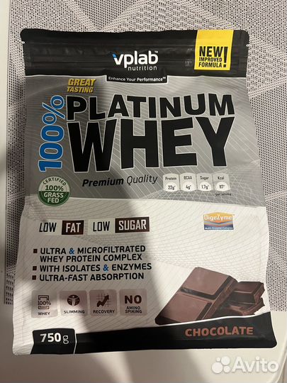 Vplab протеин100 platinum whey 750гр шоколад