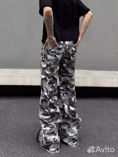 Джинсы Vetements camo Rick Owens type