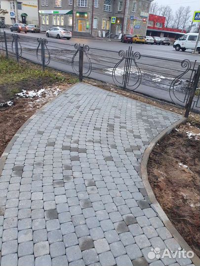 Дренажи, Мощение,Газон