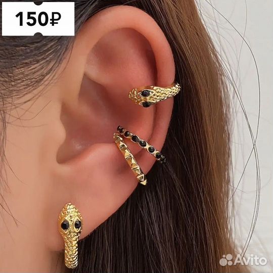 Серьги, цепочки, новые