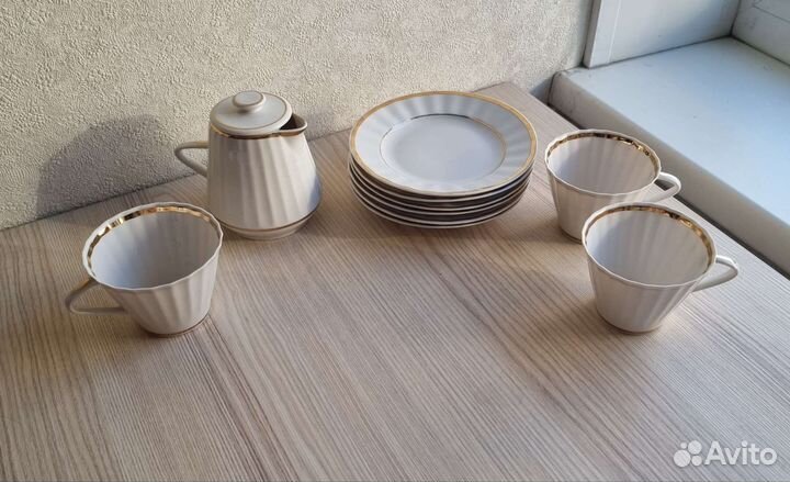 Чайный сервиз Вербилки, набор столовой посуды СССР