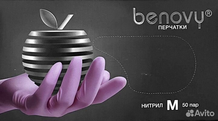 Перчатки нитриловые benovy
