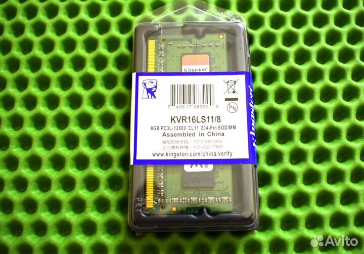 KingSton DDR3 L 1600 MHz 8 GB