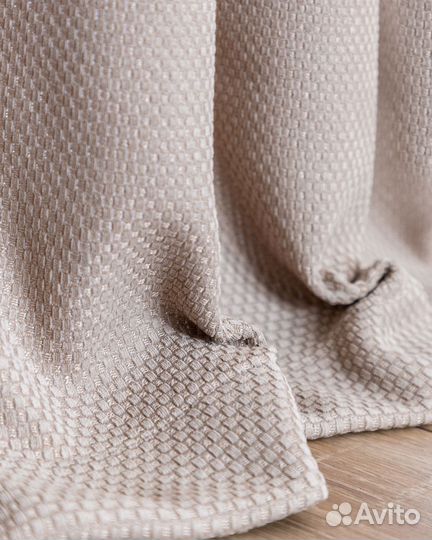 Премиум Шторы Ламия сливочный новые на окна пошив