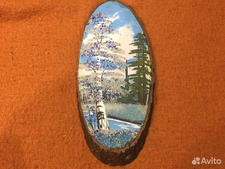 Картина Разрезе дерево 41,18 см Отл сост