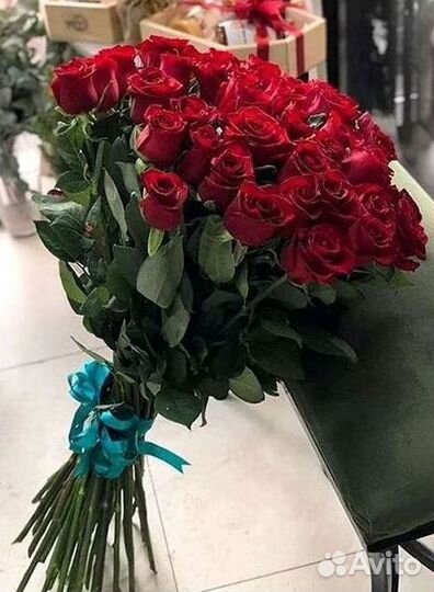 Розы высокие Доставка цветов