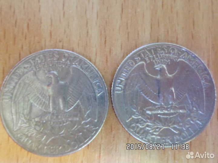 Монеты liberty quarter dollar 1983 г. и 1978г