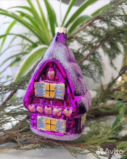 Стеклянные ёлочные игрушки, ручная работа