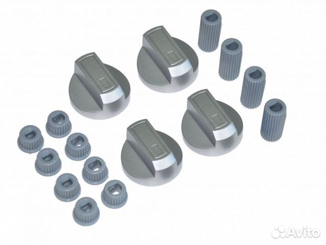 Ручки универсальные для плиты серебристые (комплек