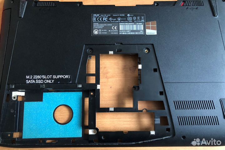 Поддон ноутбука Asus Rog GL552VW (корпус)