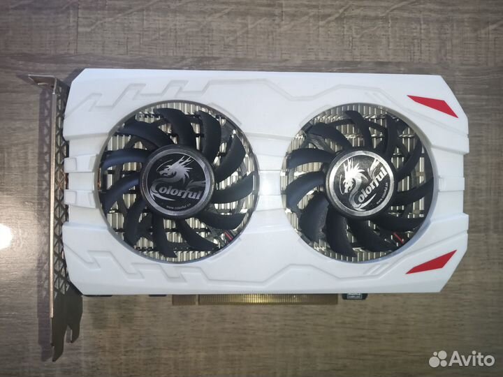 Белая Colorful GTX 1050 Ti gaming V5 4Gb