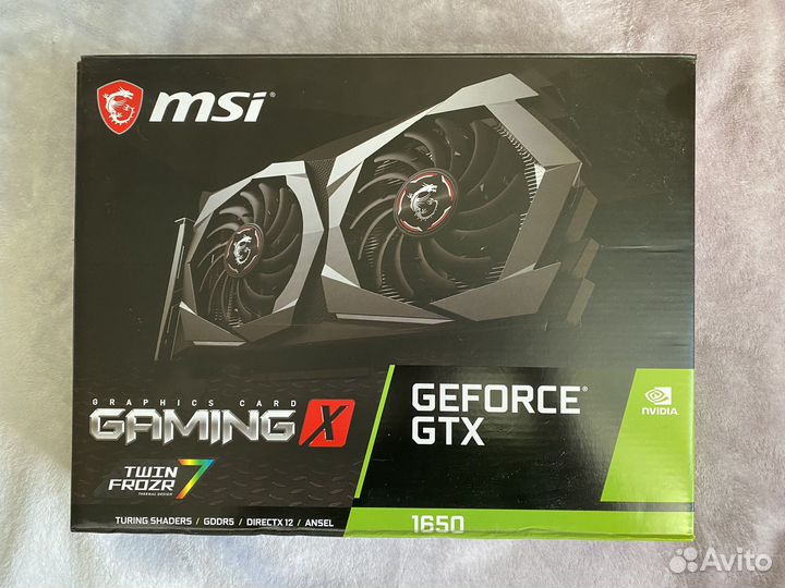 Видеокарта PCI-E MSI GeForce GTX 1650 gaming X