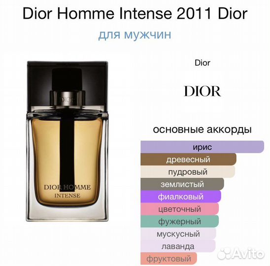 Оригинал Dior Homme Intense распив