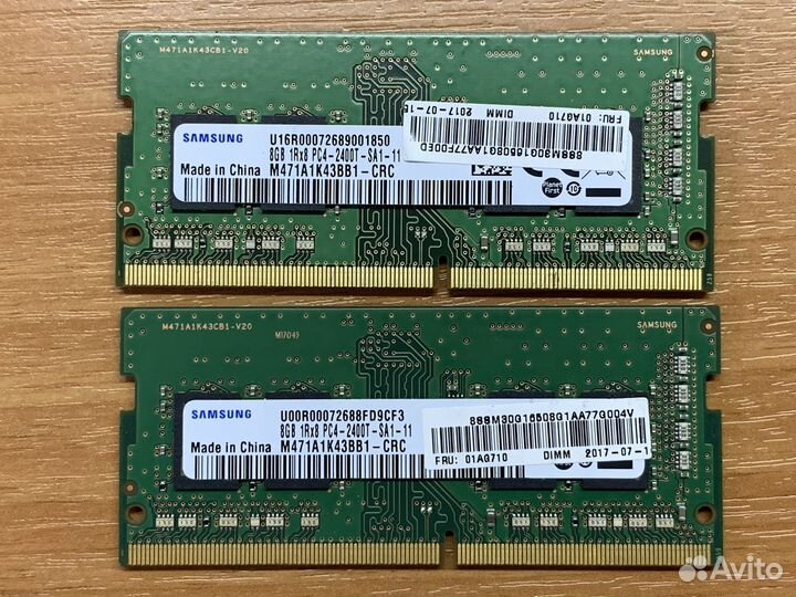 Память для ноутбука 8GB DDR4 2400MHz Samsung