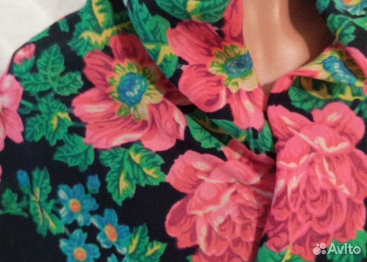 Павловопосадский платок шерсть 95*95 см СССР