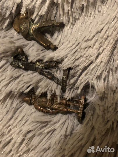 Модель солдатиков металлические тяжелые 3 шт