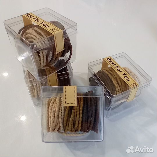 Резинки для волос эластичные в коробочке по 50шт