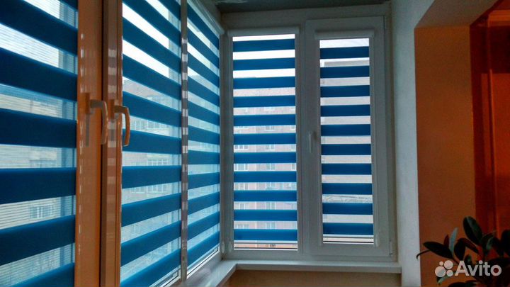 Рулонные шторы день ночь зебра Q7905-K2898