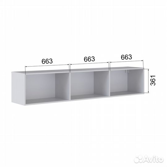 Тумба тв напольная/подвесная, белый снег