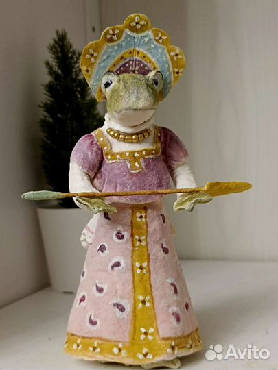 Царевна лягушка ватная игрушка